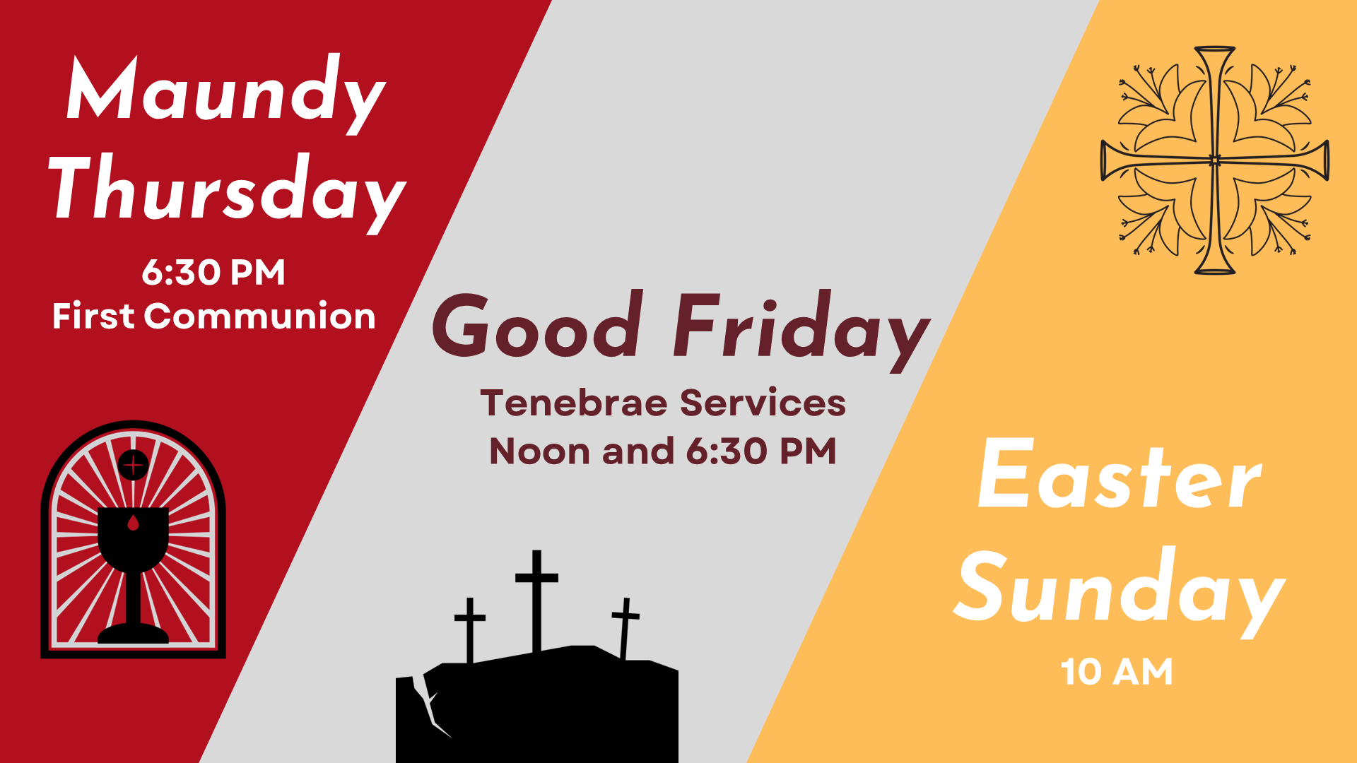 Holy Week Schedule
